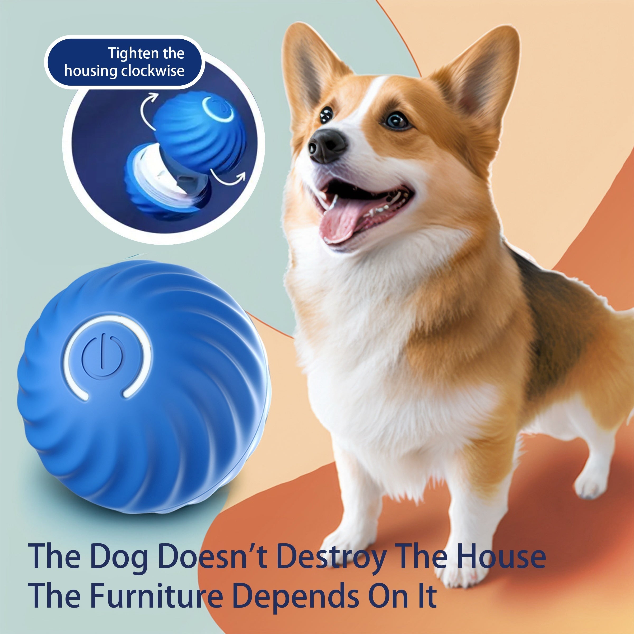 Interactive Bouncing Ball For Dogs Automatic Smart Toy