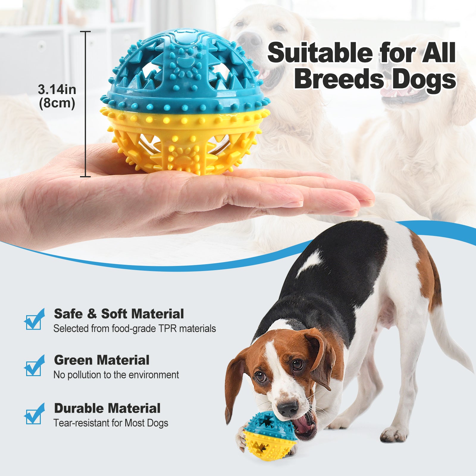 Dog Chew Toys Grinding Teeth Sound Ball Toys 