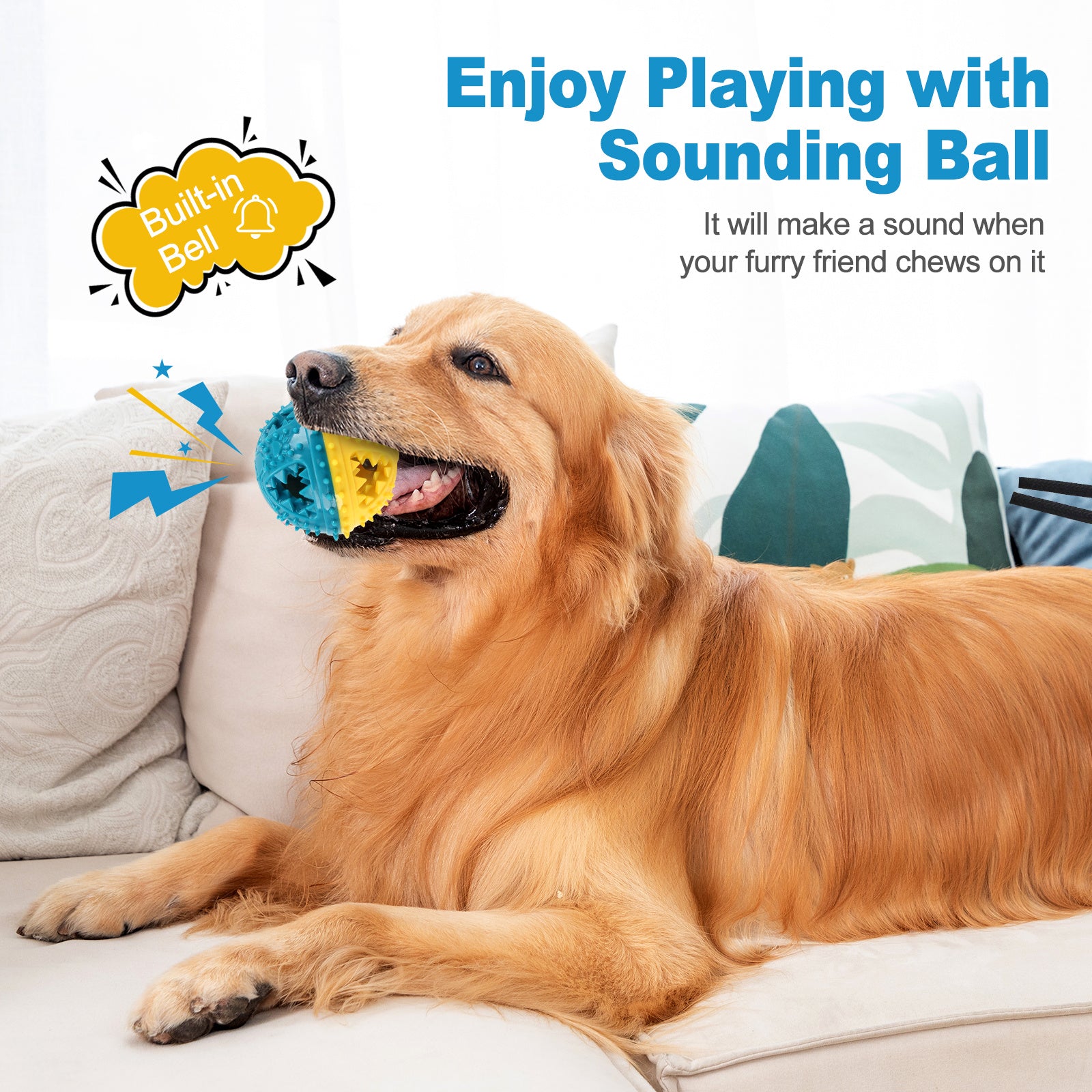 Dog Chew Toys Grinding Teeth Sound Ball Toys 