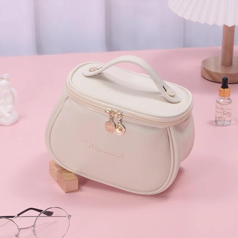 New PU Leather Cosmetic Bag For Women Multi-Functional Portable Travel Storage Makeup Case Female Toiletry Kit Bag