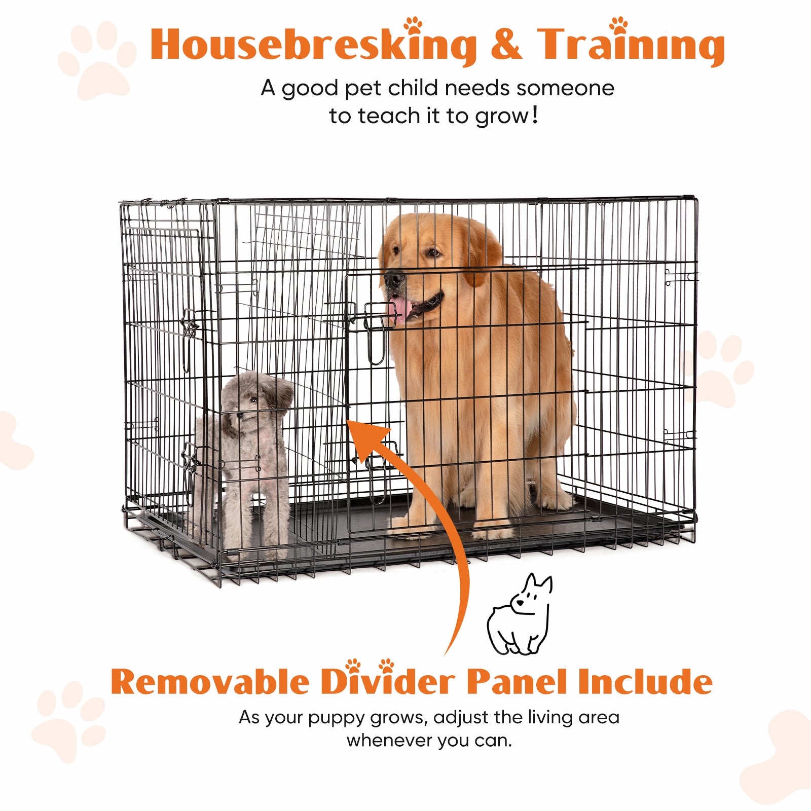 A Dog Cage With Two Doors