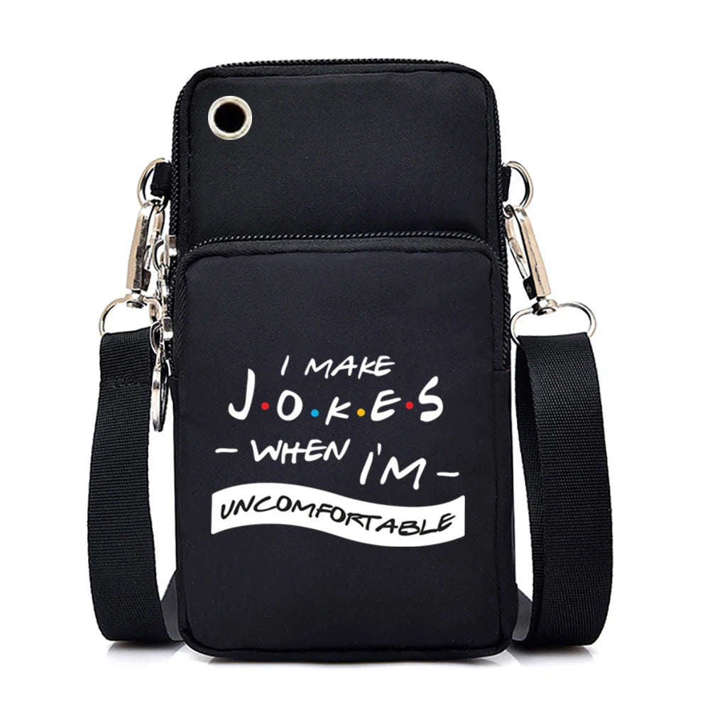 How You Doin Friends TV Show Mini Mobile Phone Bag Women's Messenger Bag All-match Crossbody Bag Hanging Neck Coin Purse Handbag