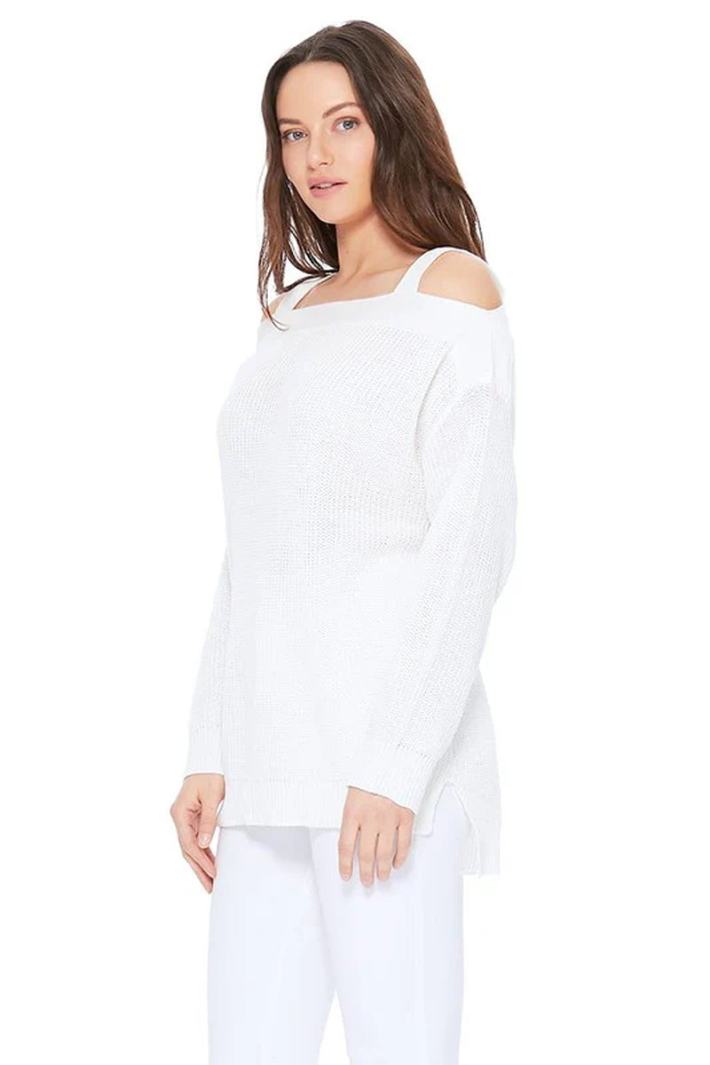 comfortable Off Shoulder Sized Fit Sweater Knit Top
