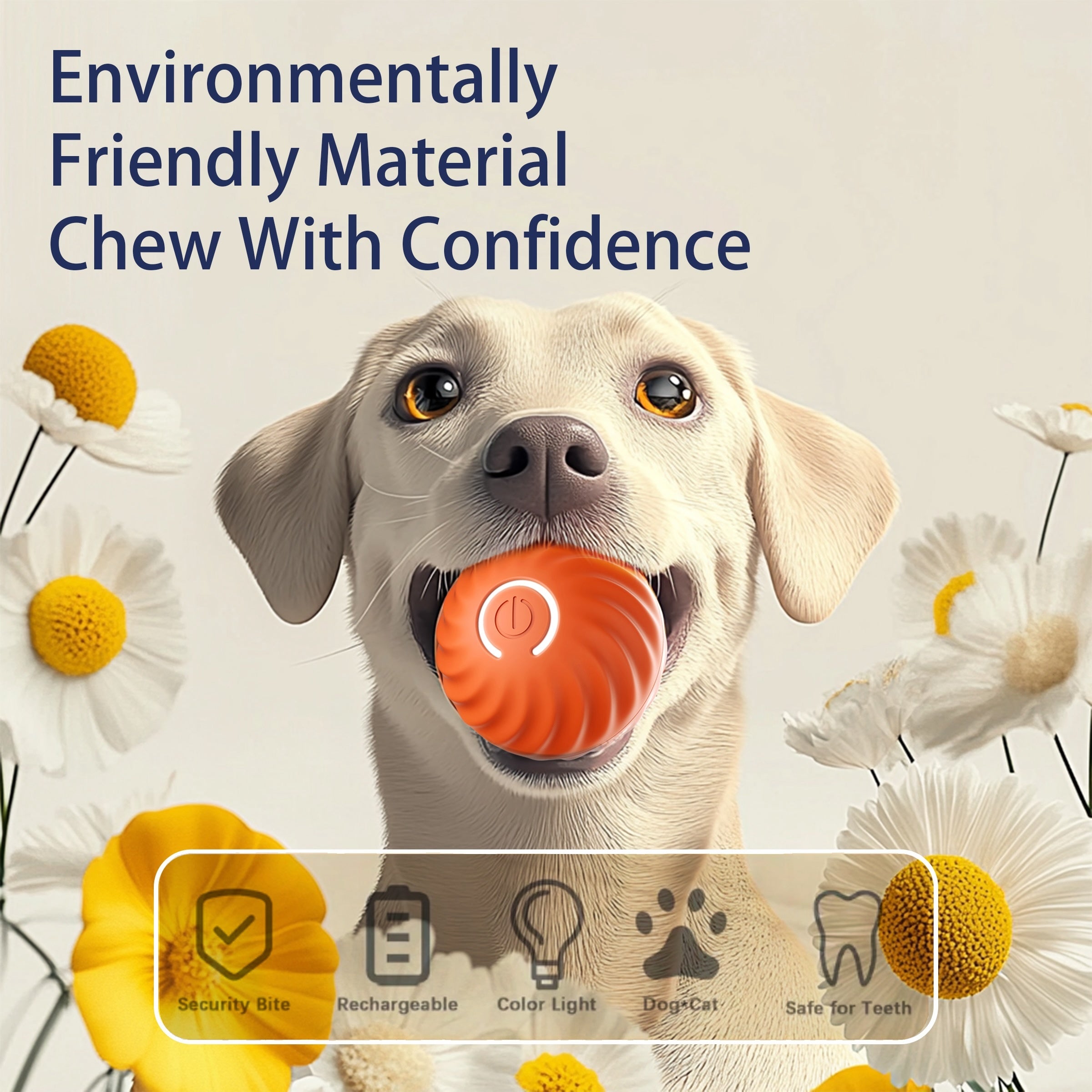 Interactive Bouncing Ball For Dogs Automatic Smart Toy